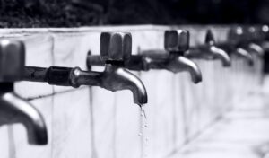 Water Drops from Faucet